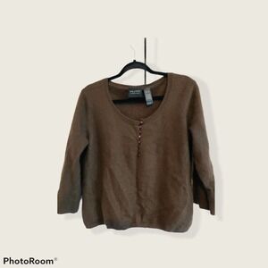 Axcess by Liz Claiborne Angora blend brown sweater size XL